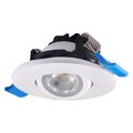 Designers Fountain 2 inch 4000K Canless Remodel Directional Gimbal White Integrated LED Recessed Light Kit EV23552WH40